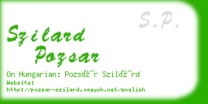 szilard pozsar business card